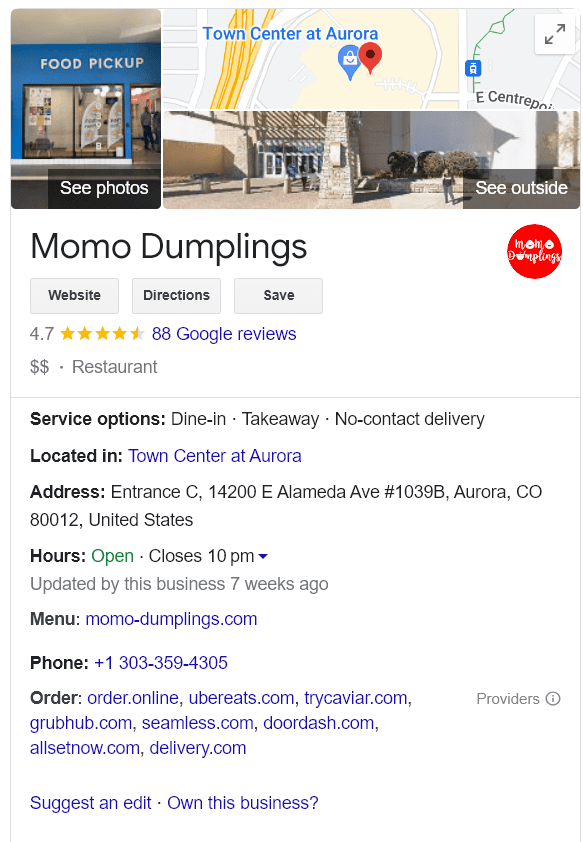 Momo Dumplings GBP